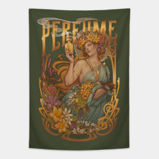 PERFUME - Art nouveau allegory Tapestry