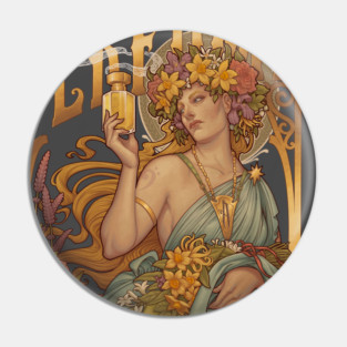 PERFUME - Art nouveau allegory Pin