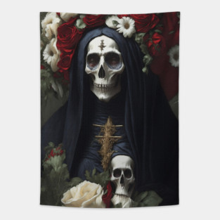 Painting of Santa Muerte Tapestry
