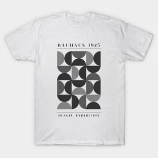 Bauhaus Exhibition 1925 Geometric Black and White T-Shirt
