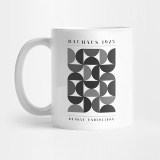 Bauhaus Exhibition 1925 Geometric Black and White Mug