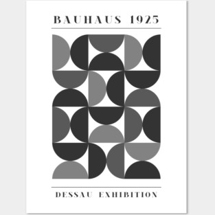 Bauhaus Exhibition 1925 Geometric Black and White Posters and Art