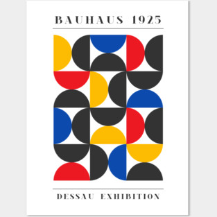 Bauhaus Exhibition 1925 Geometric Circles, Block Colour Posters and Art