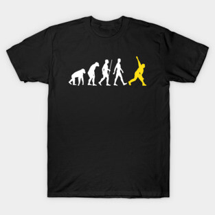 Cricket Player Evolution Bowler T-Shirt