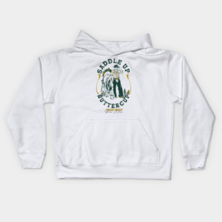 Saddle Up Buttercup: Cool Retro Western Rodeo Cowboy Kids Hoodie