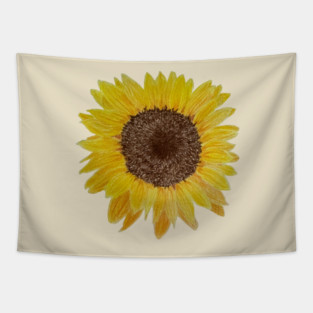 Sunflower Drawing Tapestry