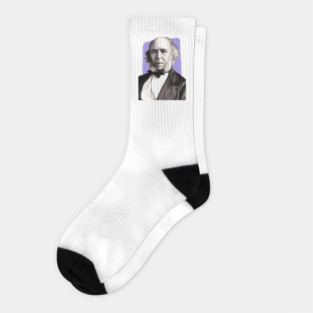 English Philosopher Herbert Spencer illustration Socks