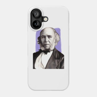 English Philosopher Herbert Spencer illustration Phone Case