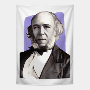 English Philosopher Herbert Spencer illustration Tapestry