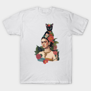 Frida and Black Cat T-Shirt