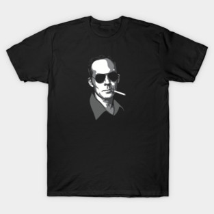 Hunter S Thompson greyscale T-Shirt