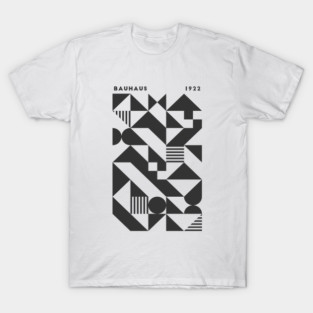 Bauhaus 1922 Black and White Geometric T-Shirt