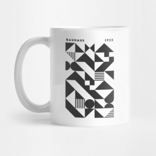 Bauhaus 1922 Black and White Geometric Mug