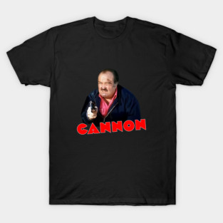 Cannon - Frank Cannon - Gun - 70s Cop Show T-Shirt
