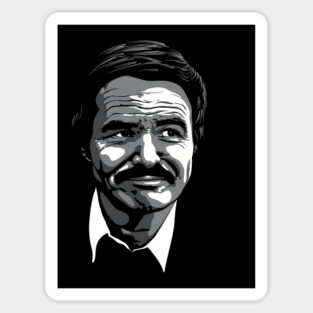 Burt Reynolds greyscale Sticker