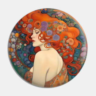Art Nouveau Beauty gorgeous Bohemian woman Pin