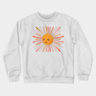 Retro Sunshine cute face Crewneck Sweatshirt