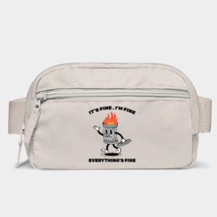 its fine dumpster on fire - retro illustration Bag
