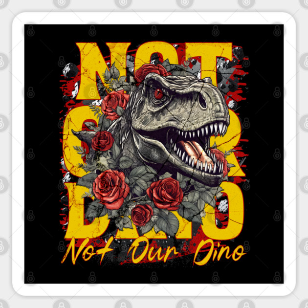 Not Our Dino Dinosaur Ride Magic Orlando Theme Park Design Sticker by Joaddo