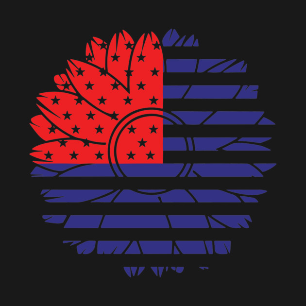 4th Of July Sunflower America USA by Darksavage