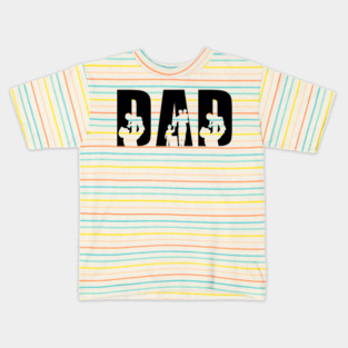 Dad Sign, Dad And Babies , Fathers Day Gift Kids T-Shirt