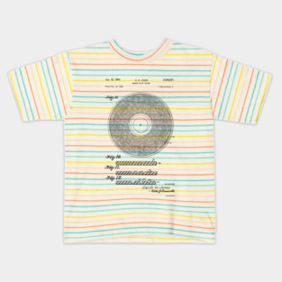 LP Vinyl Record Patent Image 1954 Kids T-Shirt