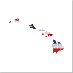 Hawaii Typo Map Posters and Art