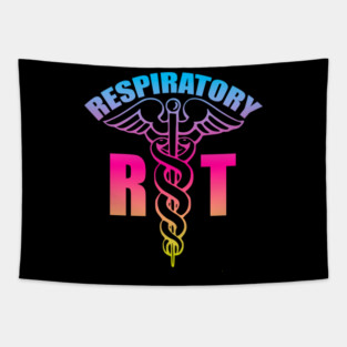 Respiratory Therapist Caduceus Beach Colors Tapestry