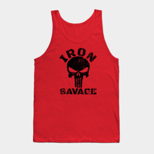 IRON SAVAGE SKULL BODYBUILDING Tank Top