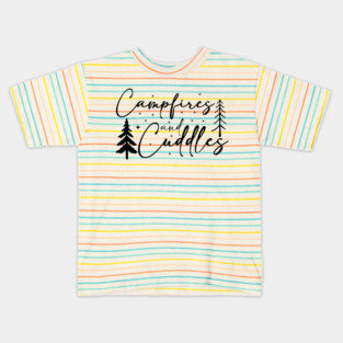 Campfires And Cuddles, Camping lover Kids T-Shirt