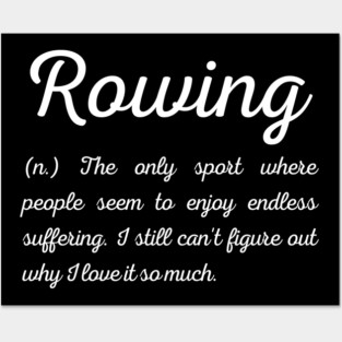 Rowing funny definition Posters and Art