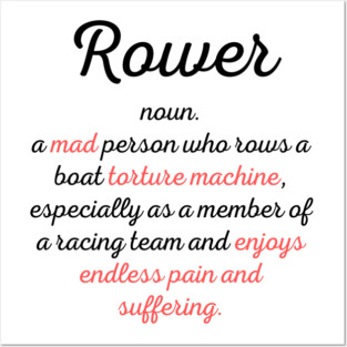 Rowing funny definition Posters and Art