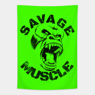 SAVAGE MUSCLE GORILLA BODYBUILDING Tapestry
