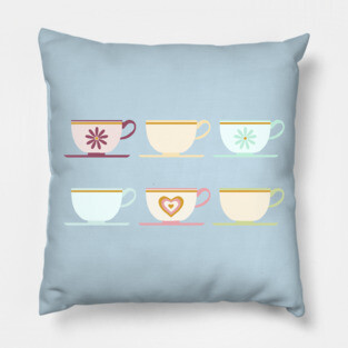 Teacup Party Pillow