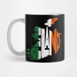 Ireland Typo Map Mug