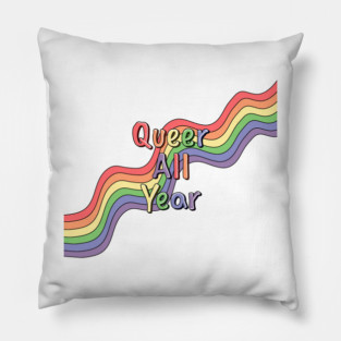 Queer All Year Pillow