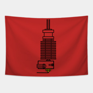 3D Printer E3D V6 Mechanical Engineer Maker Tapestry