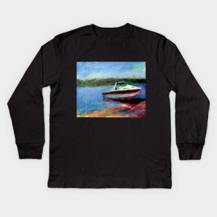 Fishing Boat 2017 Kids Long Sleeve T-Shirt