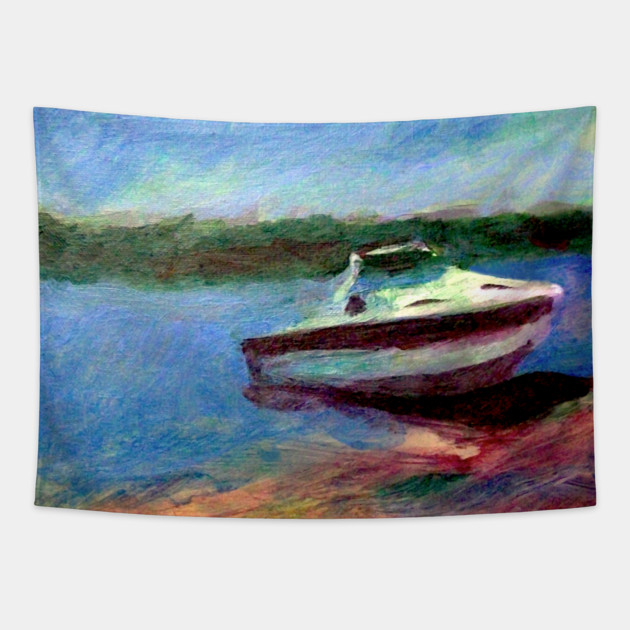 Fishing Boat 2017 Tapestry by DonWillisJrArt