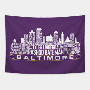 Baltimore Football Team 23 Player Roster, Baltimore City Skyline Tapestry
