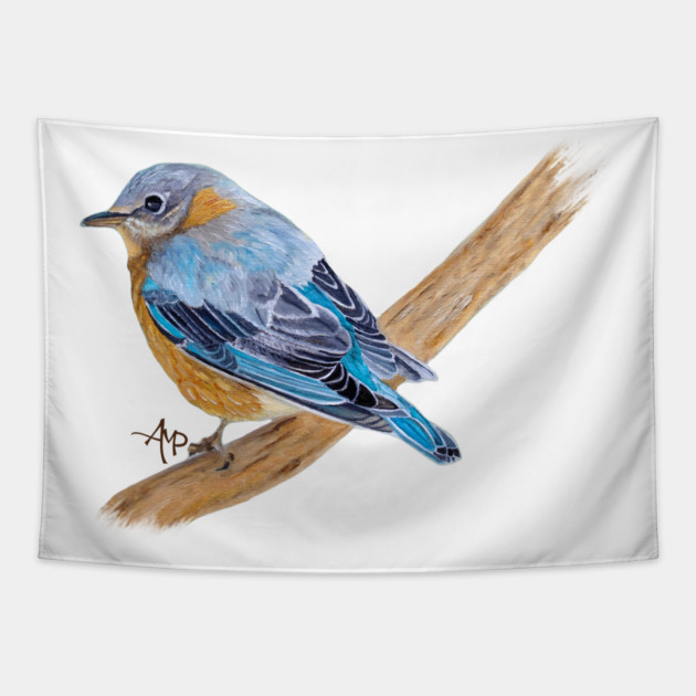 Little Bluebird Tapestry by ampomata