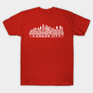 Kansas City Football Team 23 Player Roster, Kansas City Skyline T-Shirt