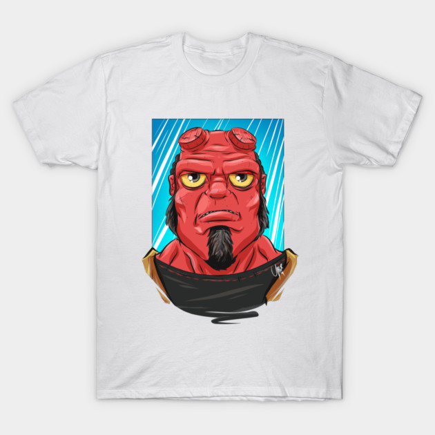 Pop Culture Caricature #10 - Hellboy T-Shirt by yazgar