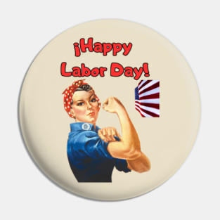 Happy Labor Day USA Pin