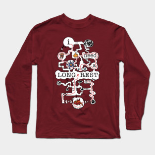 I need a long rest | (colored) | Dungeon crawling | DnD Long Sleeve T-Shirt