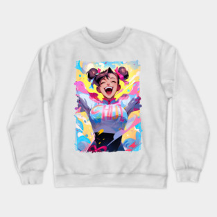 HAPPY ASS SLAPPER HIME - CHUN LI STREET FIGHTER | Anime Manga Gaming Pop Culture Pop Art | PROUD OTAKU Crewneck Sweatshirt