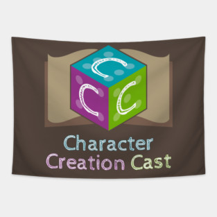 Character Creation Cast Logo Tapestry