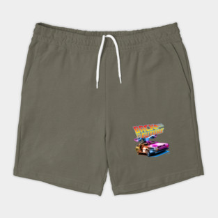Delorean Back To the Future Synthwave Colors Shorts