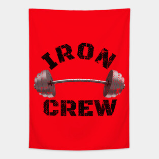 IRON CREW BARBELL BODYBUILDING Tapestry