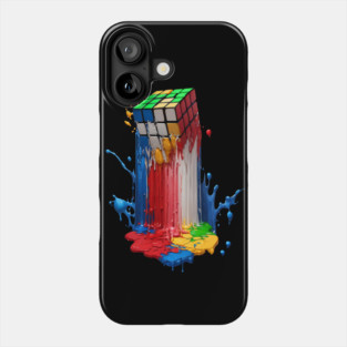 Melting Rubiks Cube Phone Case